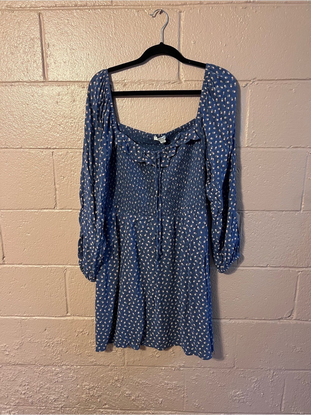 American Eagle Outfitters Blue Floral Midi Dress